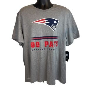 Mens New England Patriots Combine Training Tshirt Size 2XL Xxlarge